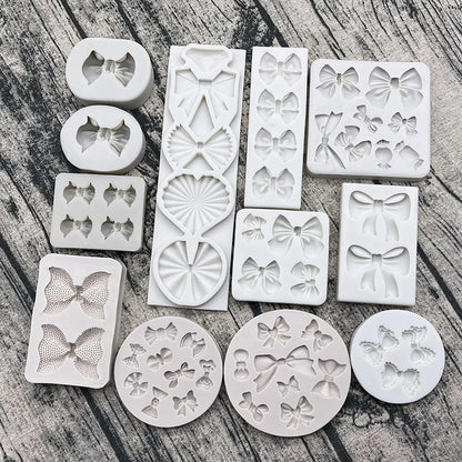 Bow Bowknot Silicone Cake Baking Mold Sugarcraft Chocolate Cupcake Resin Tools Fondant Decorating Tools