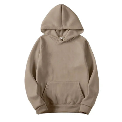 Men's and Women's Solid Color Pocket Pullover Hoodies