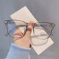 Glasses Fashion Anti-blue Myopia Glasses for Women Men Popular Big Square Glasses College Students Nearsighted TR90 -1.0~-4.0