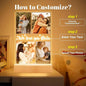 Personalized Mothers Day Gifts for Mom/Dad/Baby/Family Birthday Custom LOVE Picture Frame With Photos Night Light Acrylic Plaque