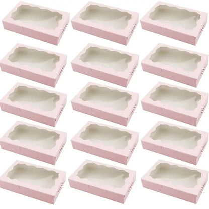 10/20pcs paper gift box with display window, suitable for wedding, birthday, holiday mother's day and other occasions