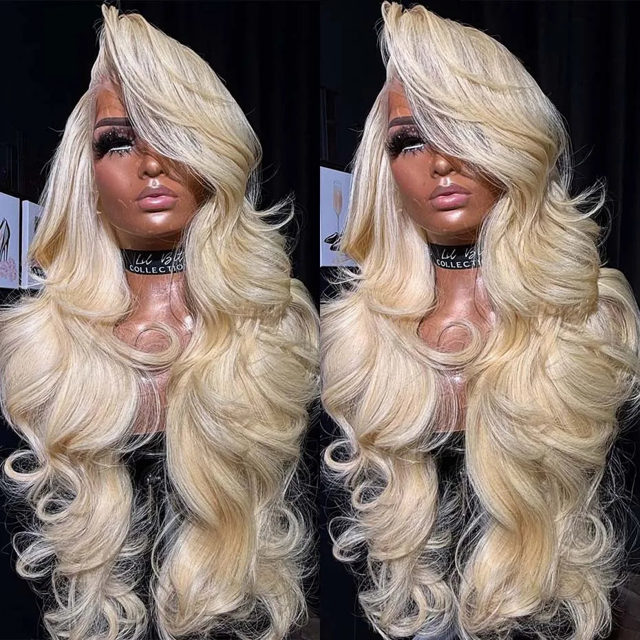 40 42 Inch 613 Blonde Lace Front Wig Human Hair Remy Brazilian 13x4 13x6 360 Hd Transparent Body Wave Lace Frontal Wig For Women