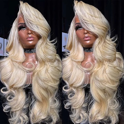 40 42 Inch 613 Blonde Lace Front Wig Human Hair Remy Brazilian 13x4 13x6 360 Hd Transparent Body Wave Lace Frontal Wig For Women
