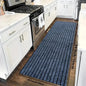 Soft and Thick Kitchen Mat - Striped Anti slip and Oil proof Floor Mat - Durable Waterproof Carpet - Anti fouling Floor Mat