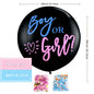 1 Set Giant Boy Or Girl Gender Reveal Black Latex Baby Shower Confetti Ballons