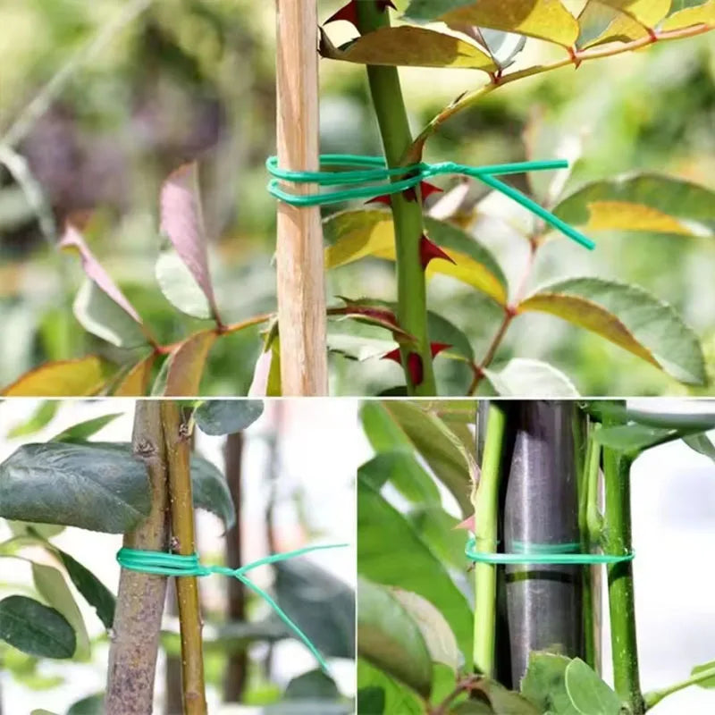 Garden Twist Ties Multifunctional Strapping Plant Climbing Reusable Self-cutting Iron Wire Cable Ties For Flower Plant Vines
