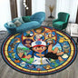 MINISO Elf Pokémon printed round carpet game soft floor mat home living room bedroom room decoration non-slip and anti-fading