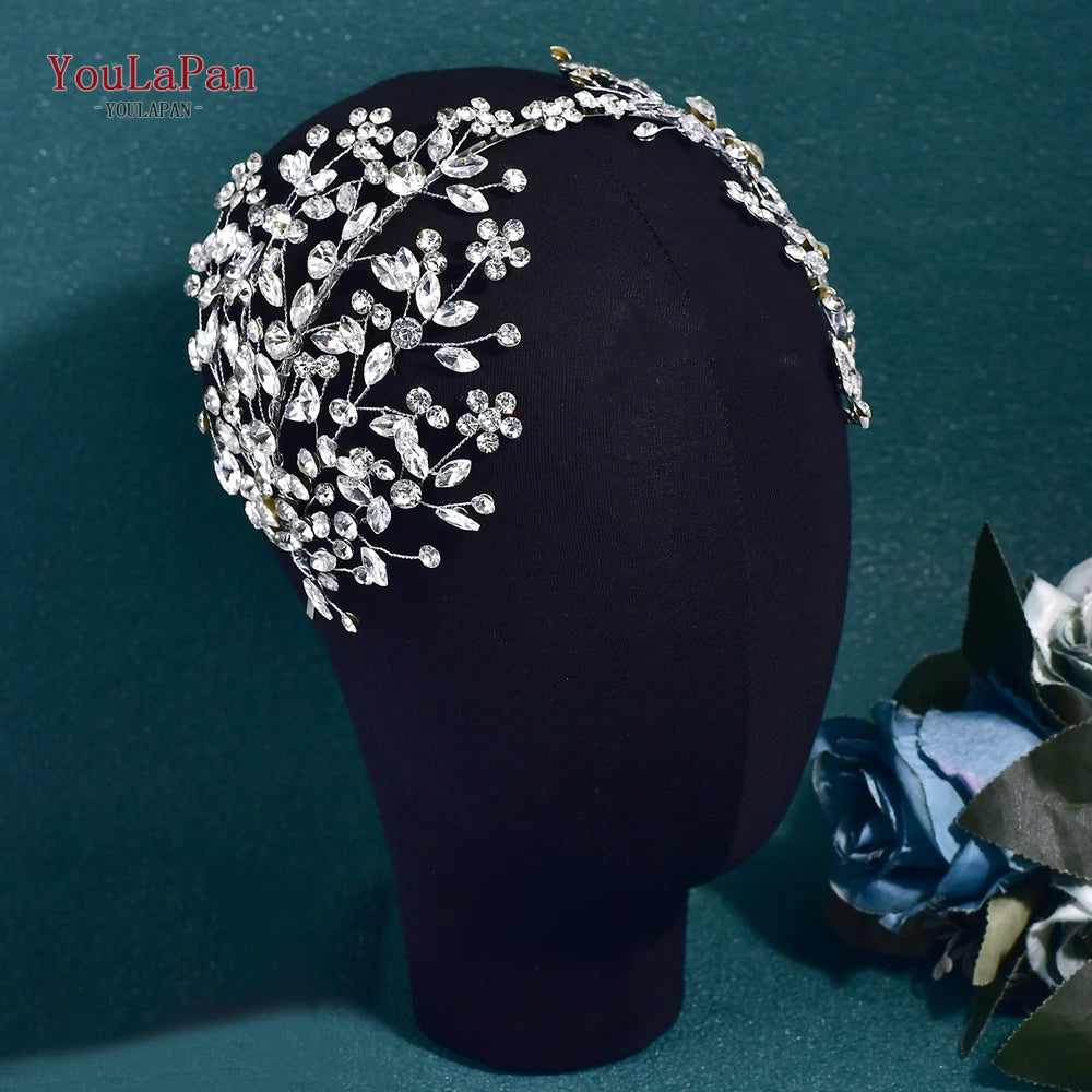 Luxury Bridal Rhinestone Headband: Elegant Wedding Tiara and Pageant Hairpiece