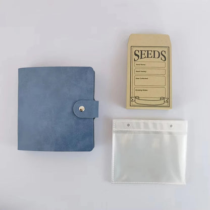 1 Set Garden Seeds Storage Organizers with 50pcs Self-Sealing Seed Envelopes Seed Organizer Binder Seed Packet Organizer