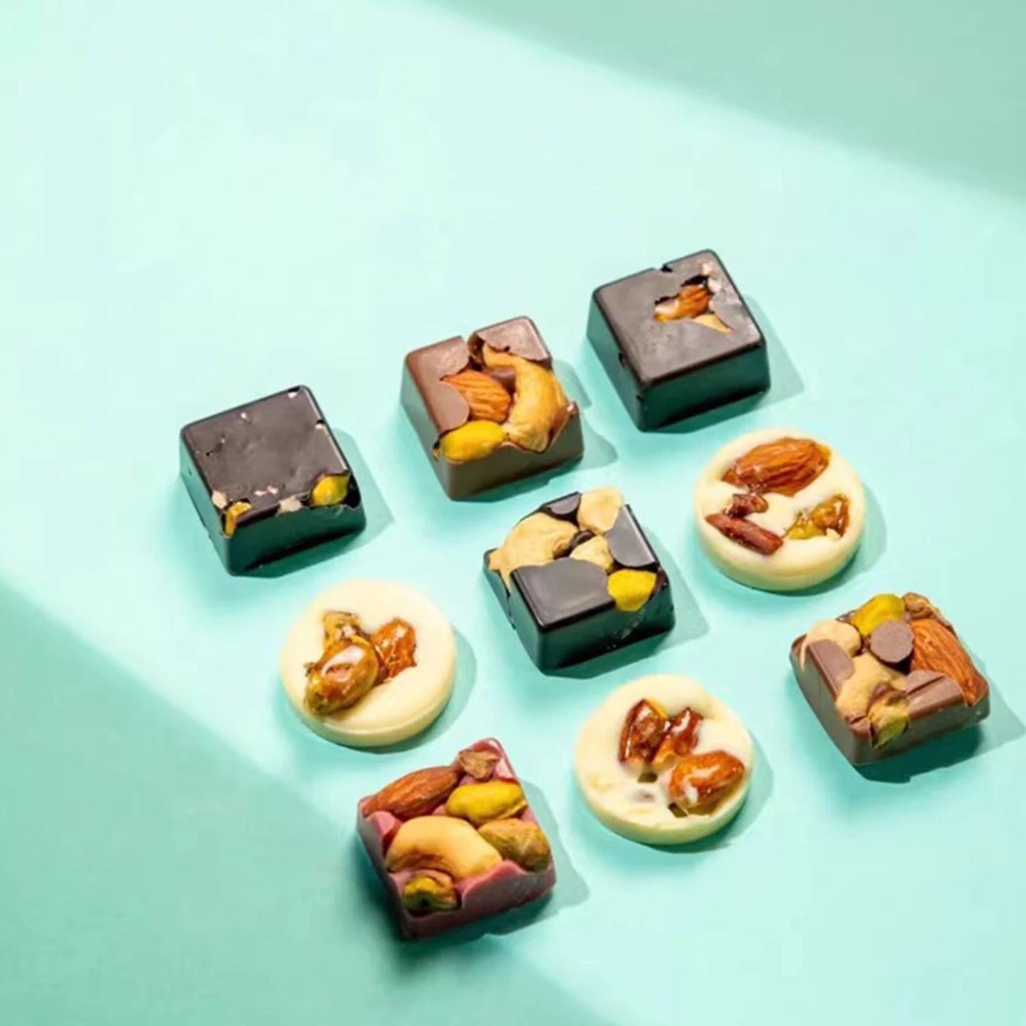 1Pcs Chocolate Mold Polycarbonate Dubai Cube Shape Candy Confectionery Mold Baker Pans Trays Baking Pastry Tools
