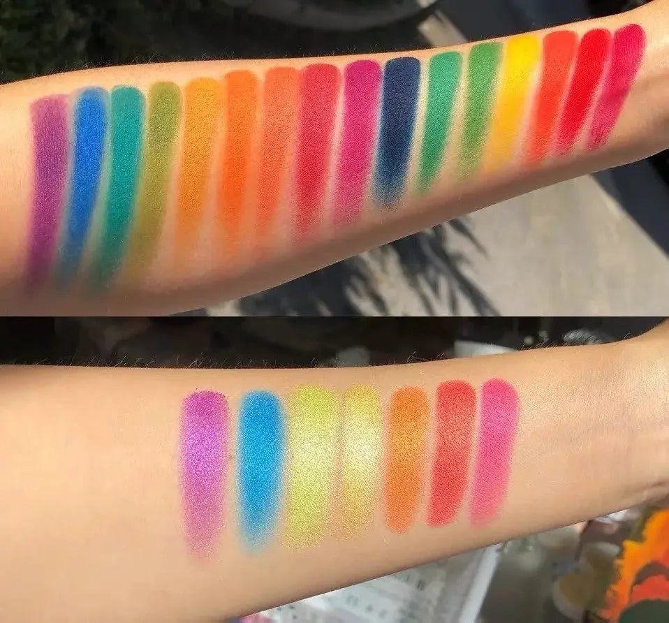 BEAUTY GLAZED 39 Color Rainbow Eyeshadow Palette Long lasting Neon Glitter Eye Shadow Pallete Eye Makeup Cosmetics
