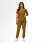 Stretchy Nurse Uniforms V-neck Top Jogger Pants Scrub Sets Surgical Workwear Dentist Nursing Suit Hospital Doctor Outfit S21