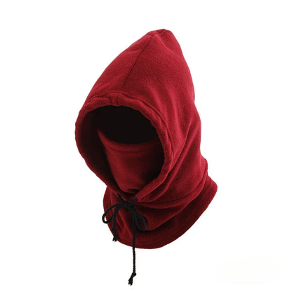 Winter Hooded Scarf - Warm Neck Gaiter with Hood for Outdoor Activities