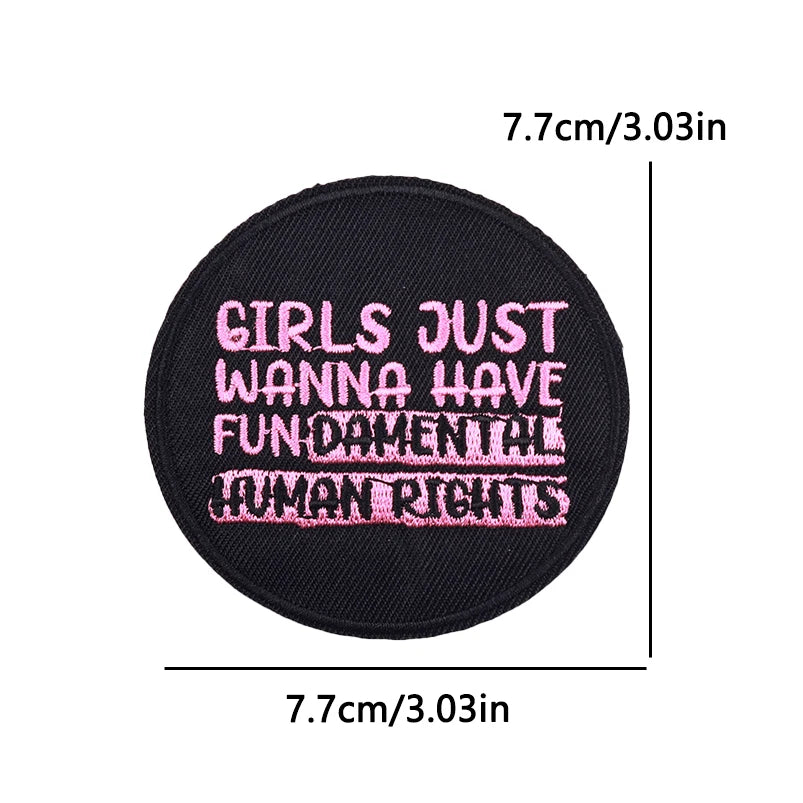 Letter Embroidered Patch Cartoon/Personality Letter Slogan Patch Iron On Patches For Clothing thermoadhesive Patches Sew Badges