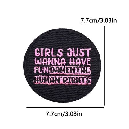 Letter Embroidered Patch Cartoon/Personality Letter Slogan Patch Iron On Patches For Clothing thermoadhesive Patches Sew Badges