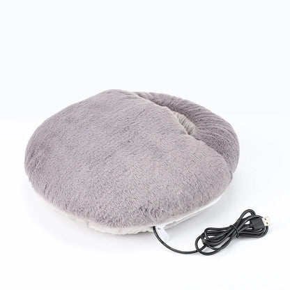 Winter USB Charging Electric Foot Heating Pad Universal Soft Plush Washable Foot Warmer Heater Household Foot Warming Mat