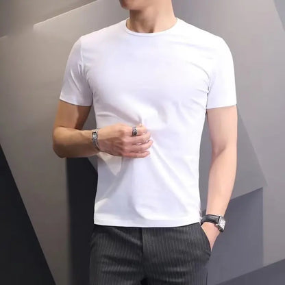 Men's Casual T-shirts Quick Dry Breathable Round Neck Short Sleeve Elastic