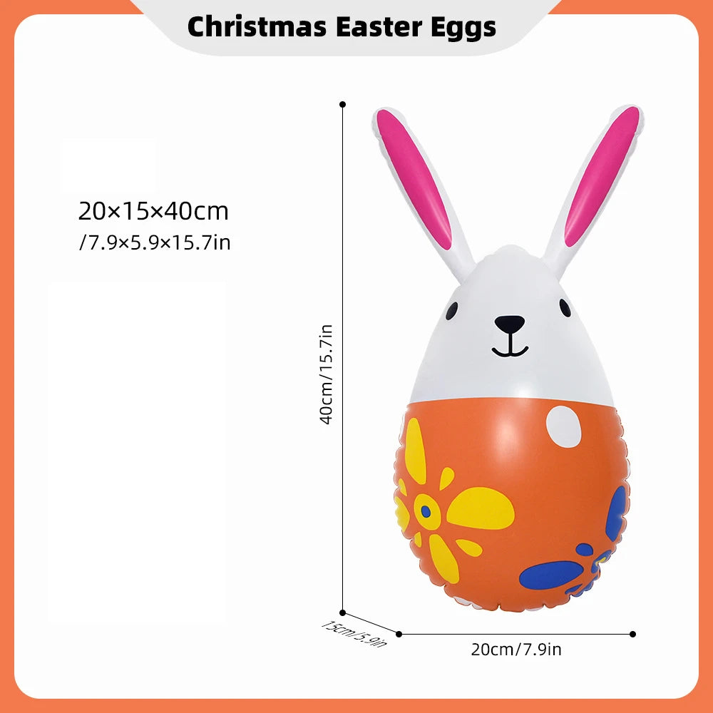 35/40cm Easter Rabbit Eggs Ballon PVC Children Inflated Ballon Garden Home Decoration Outdoor Kid Toys Ornament