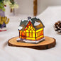 New year Decoration LED Night Light Christmas Luminous House Sculpture Ornament
