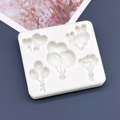 Heart Balloon Design Silicone Sugarcraft Mold Resin Tools Cupcake Baking Mould Fondant Cake Decorating Tools