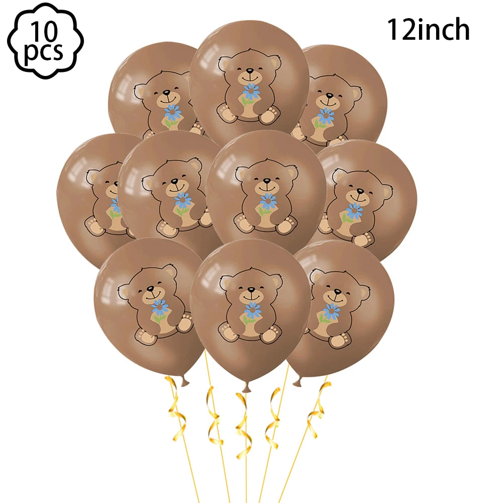 Brown Teddy Bear Party Baby Shower Supplies