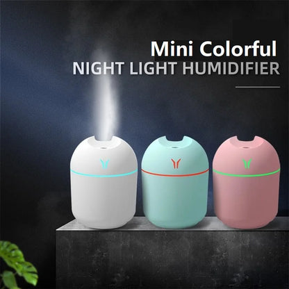 250ML Mini  USB Air Humidifier with LED Color  Lamp