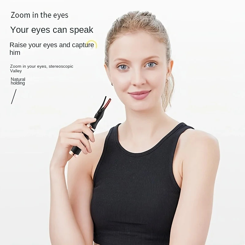 Adjustable 3‑Speed Heated Eyelash Curler · Quick Preheat, Rechargeable, Long‑Lasting Curling Tool