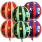 3/6PCS 22inch Striped Star Foil Balloon Home Decoration Balloons KTV Mall School Wedding Christmas Decoration Balloons DIY Gifts