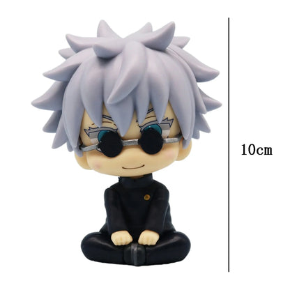 Anime Cute Fushiguro Toji Jujutsu Kaisen Figure Gojo Satoru Action Figure Q Version Doll Geto Suguru Statue 10cm PVC Model Toys