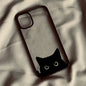 Cute Black Cat Pattern Hard Clear Phone Case For iPhone 15 16 Pro Max Plus 14 13 12 11 Pro  XR X XS Max Plus SE2 Cover