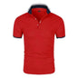 Men’s Summer Polo Shirt – Short Sleeve Contrast‑Color Casual Streetwear Collar Top