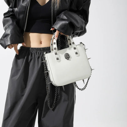 Harajuku Punk Skeleton Chain Crossbody – Spicy Girls Gothic Aesthetic Shoulder Bag