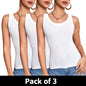 1/3 Pcs Ladies Solid \ Suspender Vest Sexy Round Neck Sleeveless T-shirt Comfortable And Fashionable Women And Teenagers Vest