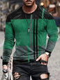 Fashion Trend Men's Crew-neck Long Sleeves Cross 3D Printed Men's Casual Pullover T-shirt Casual All-match Men's Top S-5XL