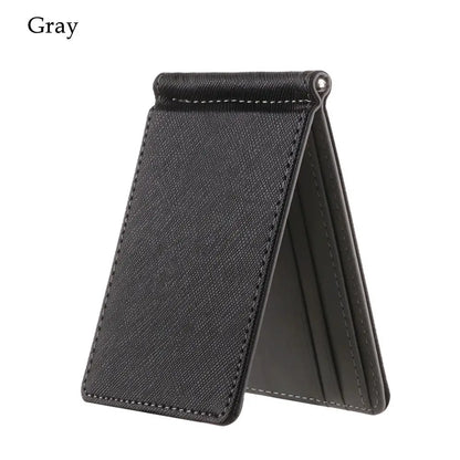 PU Leather Men Wallet ID Card Holder Money Clips Sollid Thin Wallet Short Skin Wallets Purses For Men Purses