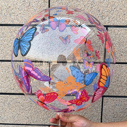 5PCS Butterfly Print Bobo Balloons Balloon Arch Wedding Happy Birthday Party Baby Shower Easter Christmas Ramadan Decoration