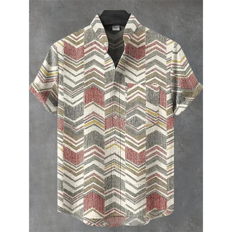 Men’s Retro Hawaiian Shirt – Breathable Short Sleeve Harajuku