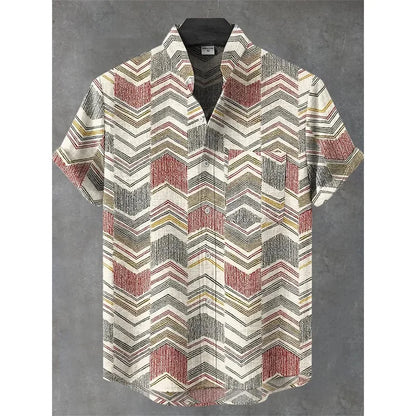 Men’s Retro Hawaiian Shirt – Breathable Short Sleeve Harajuku