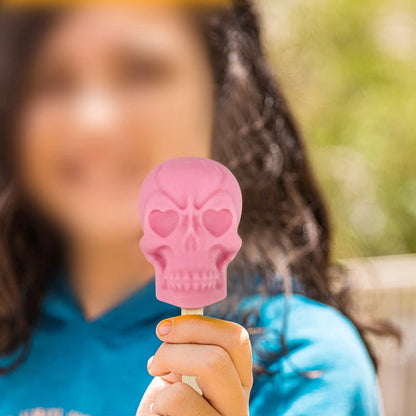 6 Skulls Ice Cream Silicone Mold Homemade Popsicle Ice Cream Mold kitchen Supplies Ice Maker Popsicle Sticks Chocolate Mold