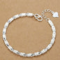 Fine 925 Sterling Silver Solid Chain Bracelet For Women Men Charm Party Gift Wedding party Fashion Jewelry