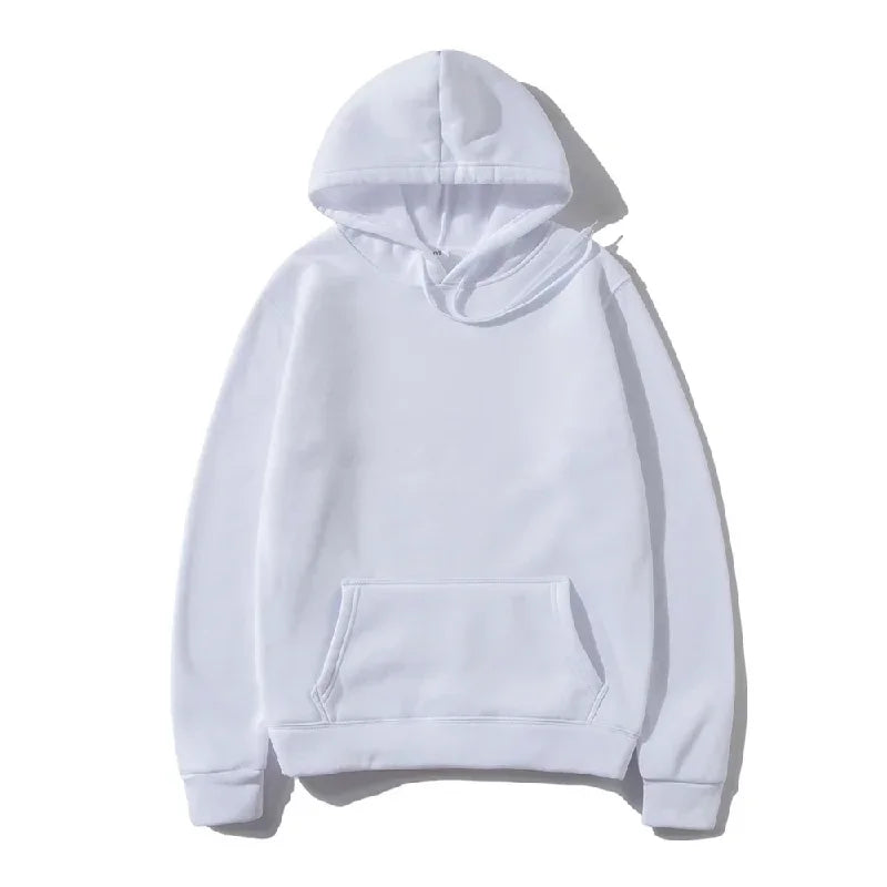 Men's and Women's Solid Color Pocket Pullover Hoodies