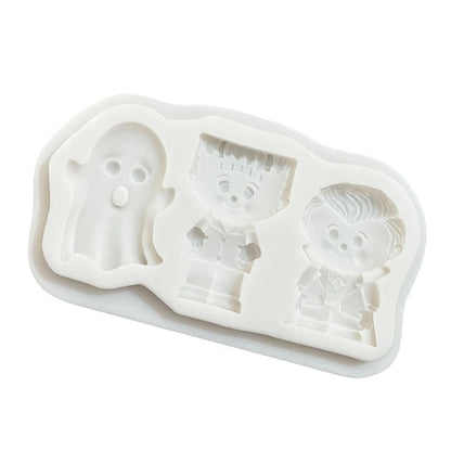 Halloween Frankenstein Spirits Silicone Sugarcraft Mold Resin Tools Cupcake Baking Mould Fondant Cake Decorating Tools