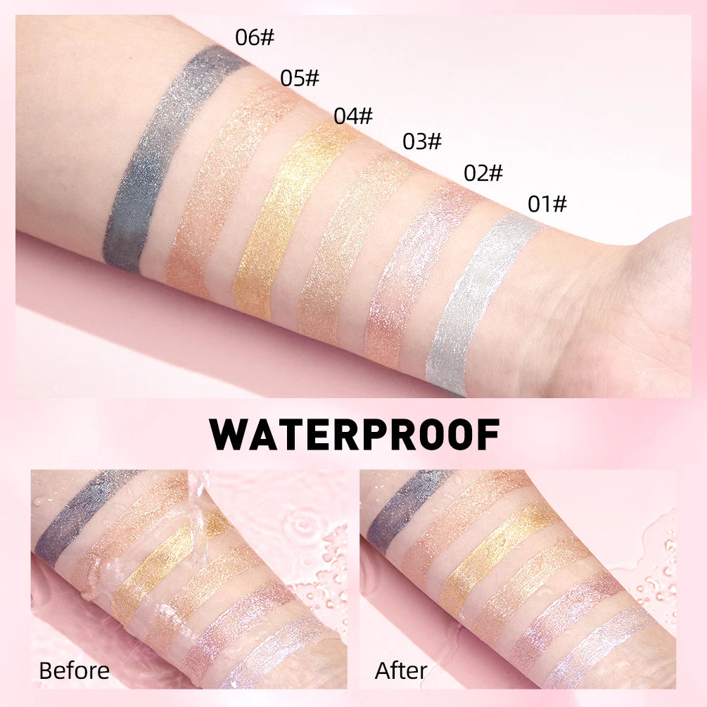 6 Colors Metallic Glitter Diamond Liquid Lipstick Waterproof Long Lasting Pearl Shiny