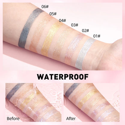 6 Colors Metallic Glitter Diamond Liquid Lipstick Waterproof Long Lasting Pearl Shiny