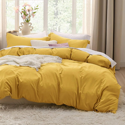 Bedsure King Size Duvet Cover Set: Prewashed, Soft and Cozy, 3 Pieces, 104x90 Inches with Zipper Closure