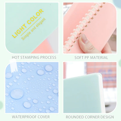 A5/B5 Multi color Soft Elastic Spiral Soft Coil Notebook 70 sheets