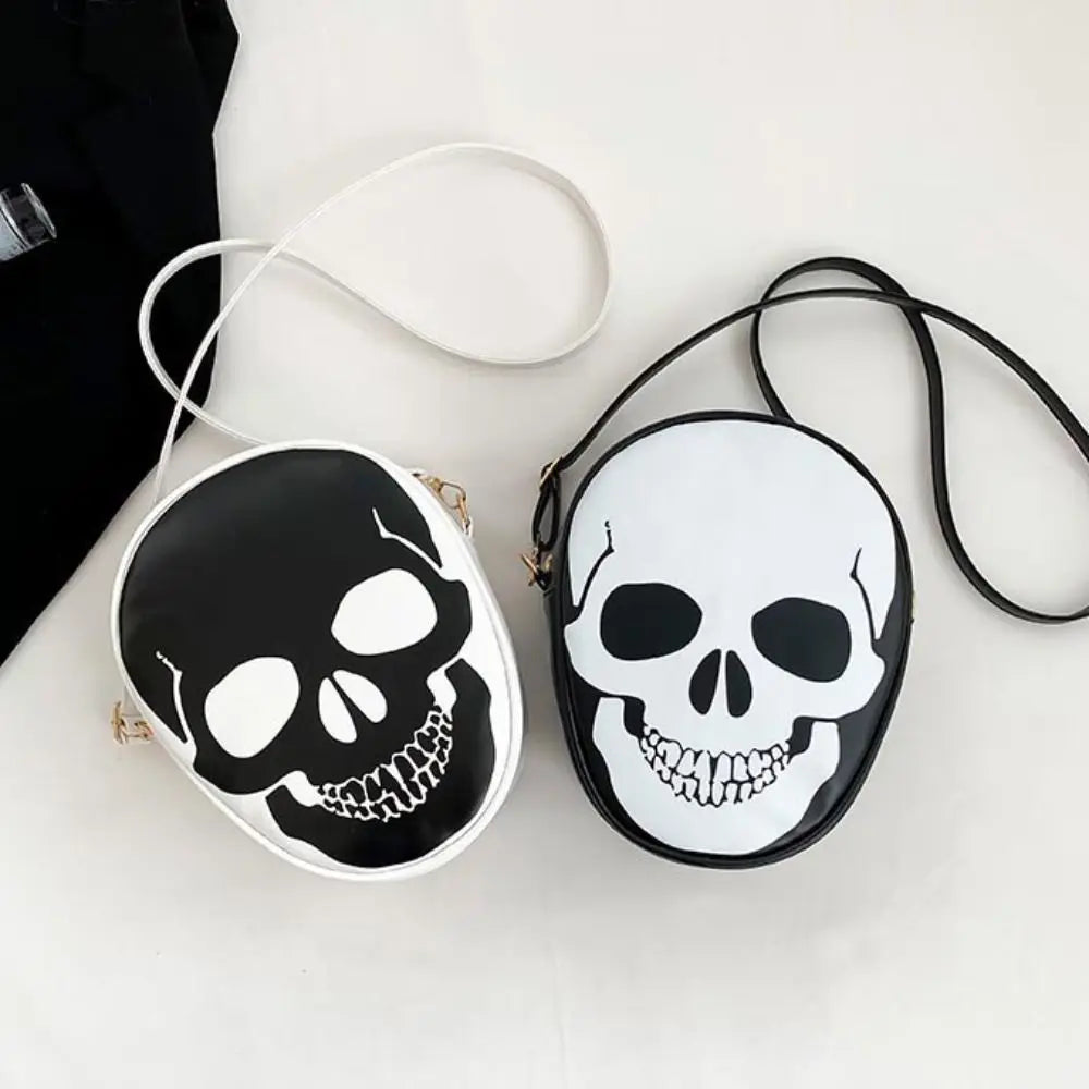 Creative Halloween Skull Crossbody – Gothic Devil & Ghost PU Leather Candy Bag Festival Purse