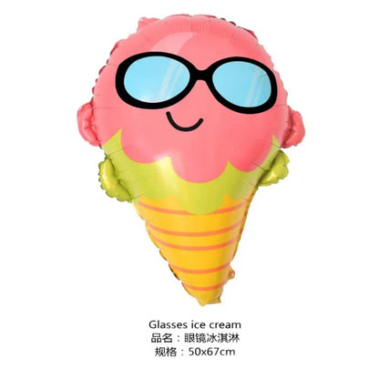 32Inch Donut globos Foil Balloon Fruit Ice Cream Helium Balloon Birthday Party Decoration Kids Toy Sweet Digital baby shower