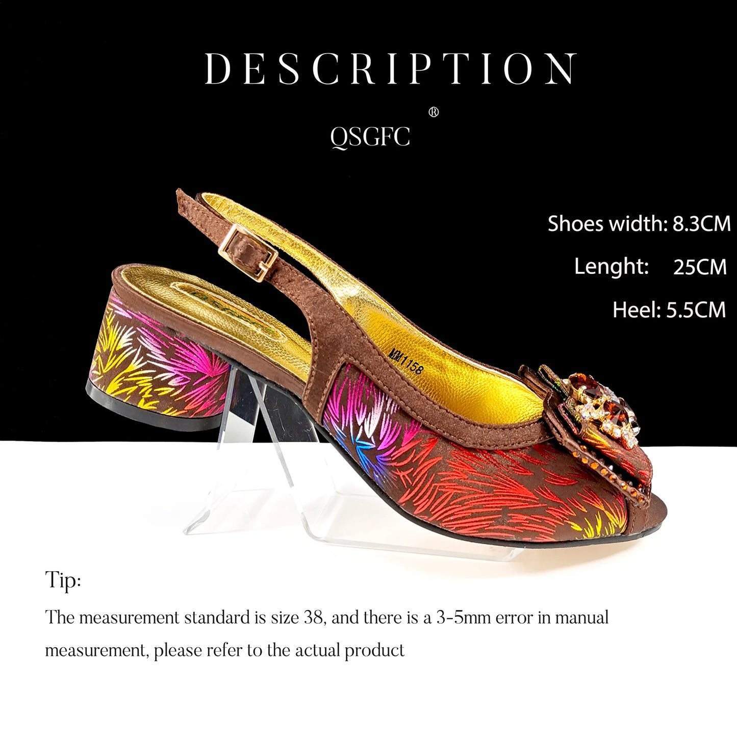 Nigerian Style Women Heels Shoes And Elegant Bag Set Color Matching Handbag Wedding Party Women Shoes