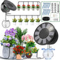 Solar Automatic Drip Irrigation System Kit, Auto Watering Kit for DIY Garden Watering System with 9 Timing Modes Outdoor Garden